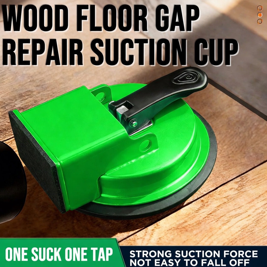 🛠️ Heavy-Duty Floor Gap Fixer Suction Cup – 70kg Pull Force, Rubber Pad & Mallet Block for Seamless Floor Installation 💎🔥