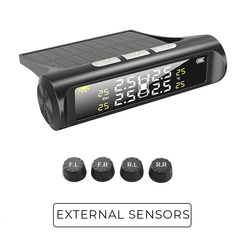 🔥Solar Real-Time Four-Wheel Display Tire Pressure Monitor
