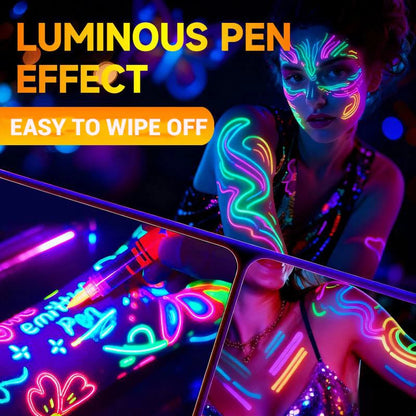 📢HOT SALE !!!✨UV Glow Face and Body Paint Markers Set