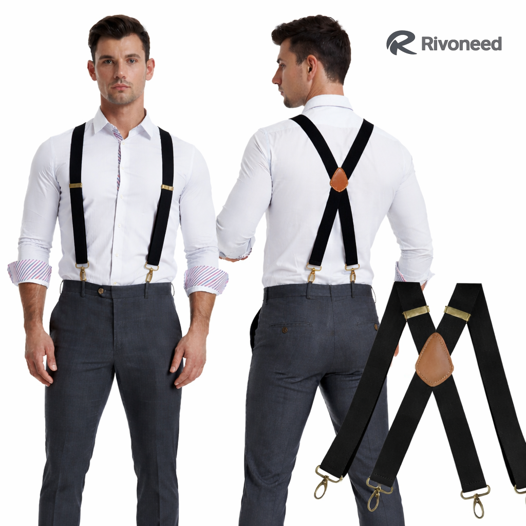 📢📢49% OFF !! ⏰Men's X-Back Suspenders with Hook Clips