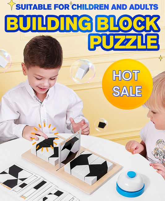 🔥Super Hot Sale 50% OFF🔥Creative Black & White Block Puzzles Set for Kids
