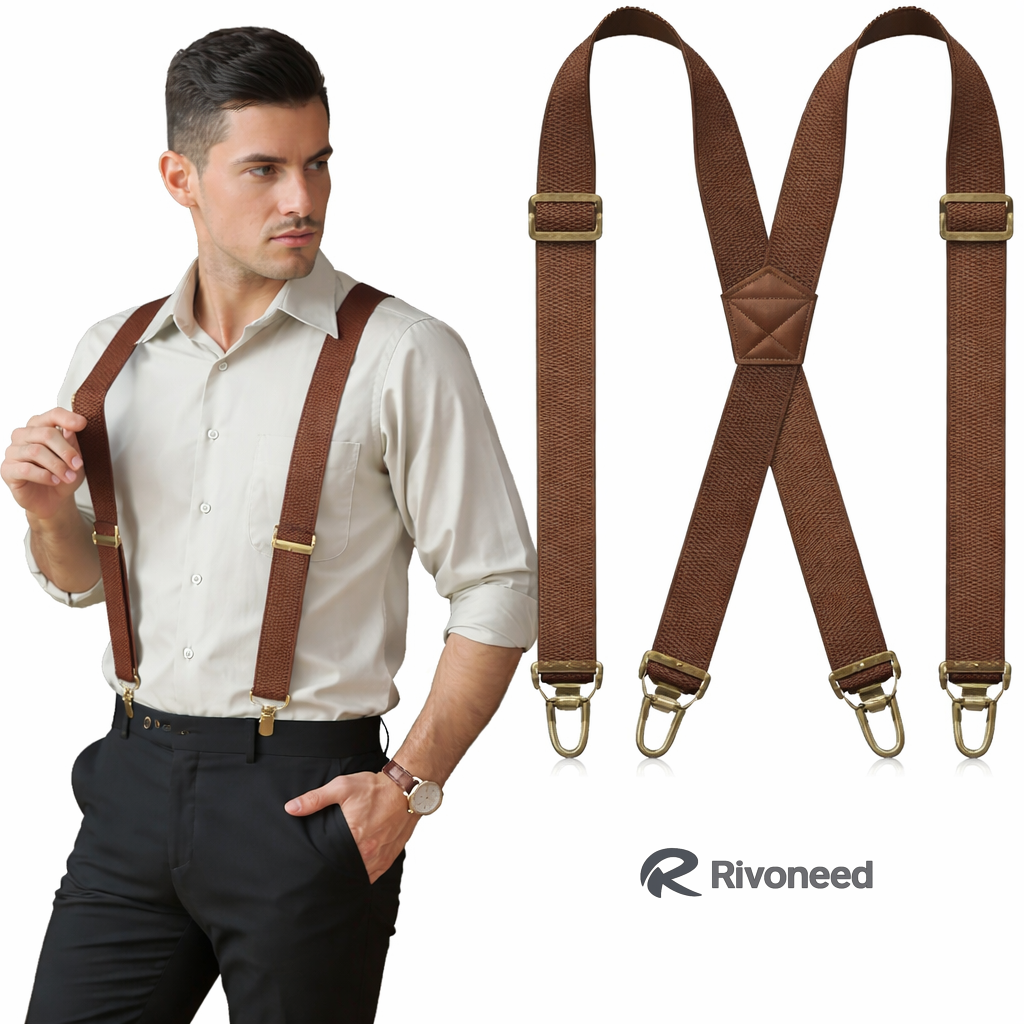 📢📢49% OFF !! ⏰Men's X-Back Suspenders with Hook Clips