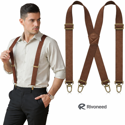 📢📢49% OFF !! ⏰Men's X-Back Suspenders with Hook Clips