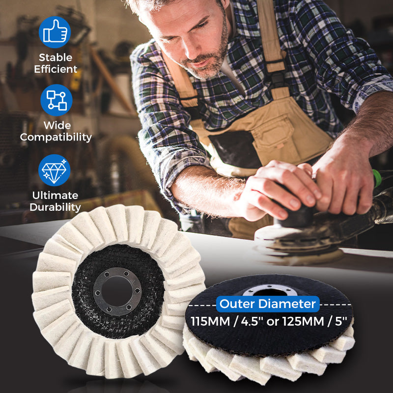 ⚙️ BUY 1 GET 1 FREE! 🔥 Wool Felt Flap Polishing Disc – High-Performance, Fine Polishing & Long-Lasting Use ✨