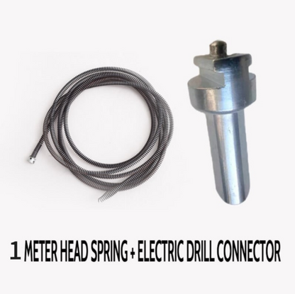 Electric drain cleaning spring succeeds