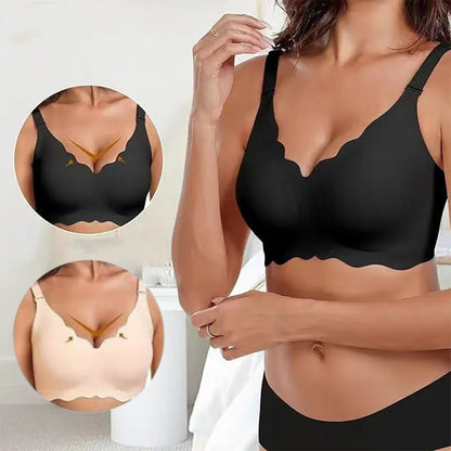 Deep V Plunge Push-up Wirefree Seamless Bra