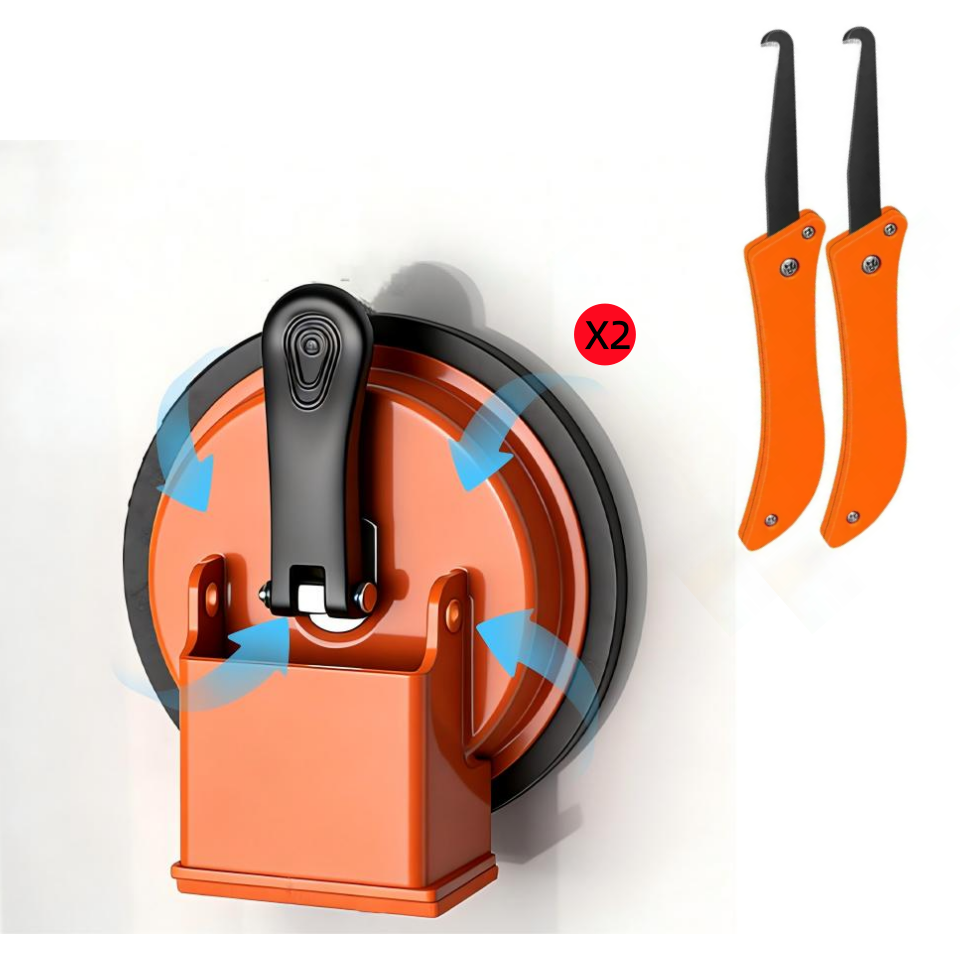 🛠️ Heavy-Duty Floor Gap Fixer Suction Cup – 70kg Pull Force, Rubber Pad & Mallet Block for Seamless Floor Installation 💎🔥