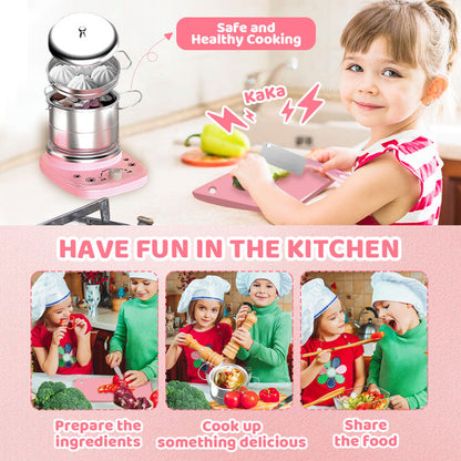 🎁[Best Gift For Kid]🍳Children's Real Cooking Mini Kitchen Toys - 22 PCS Set