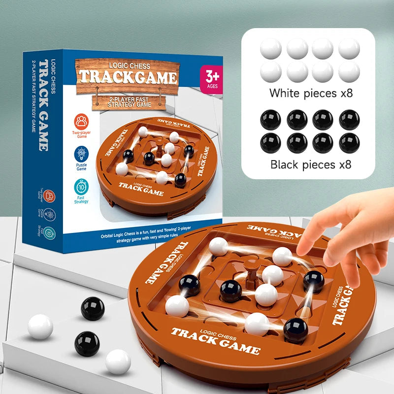 ♟️🌀Logic Chess Track Game Set, perfect for 2-4 players, offering fun-filled family game night entertainment✨💫