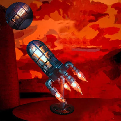 🎉 LAST DAY 51% OFF ! ! Steampunk Rocket Lamp