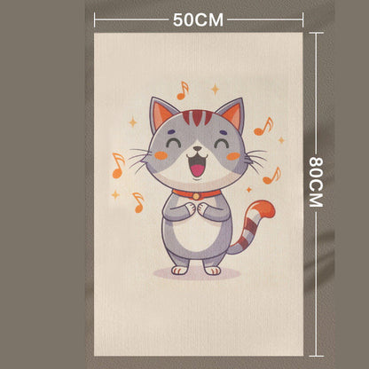Self-Adhesive Cat Scratching Mat with Cartoon Print