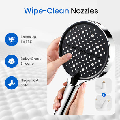 🚿 50% OFF NOW! ✨ High-Pressure Rainfall Shower Head - 360° Adjustable Angle, Easy-Clean Nozzles & Universal Fit for Refreshing Showers 💦📦