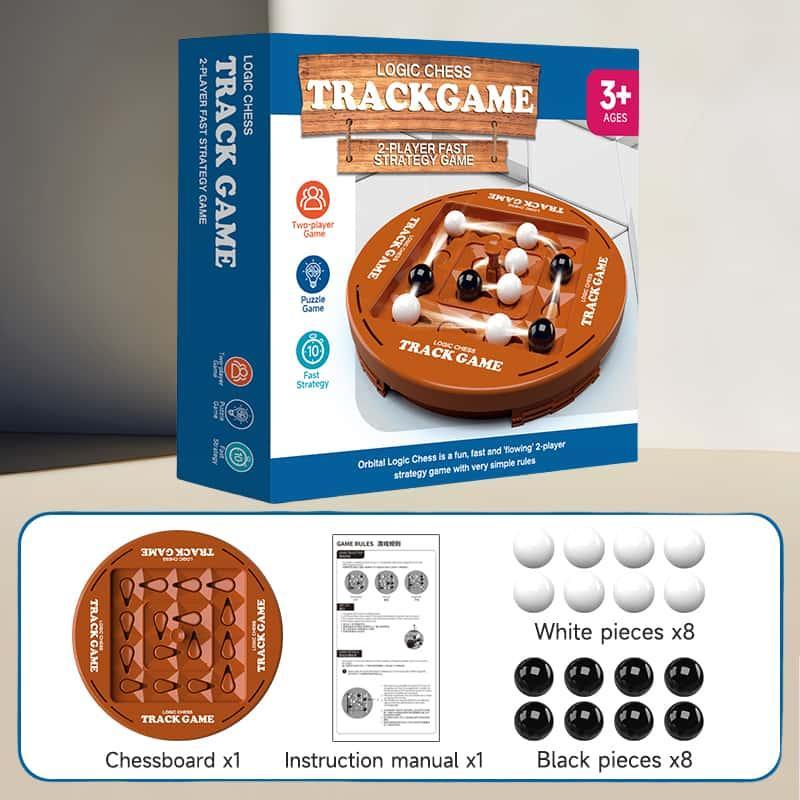 ♟️🌀Logic Chess Track Game Set, perfect for 2-4 players, offering fun-filled family game night entertainment✨💫