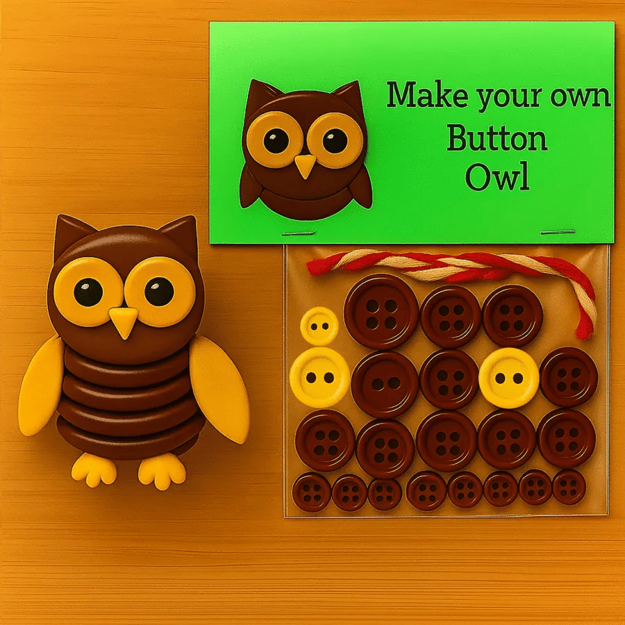 🎄 50% OFF NOW! 🎨 DIY Button Animal Ornaments - Creative Craft Kit for Kids, Develops Fine Motor Skills & Creativity 🧵📦