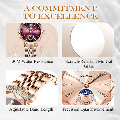 ⏳FLASH SALE! 50% OFF! 🔥Women's Fashionable Diamond Moon Star Watch