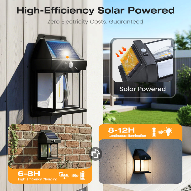 🎁 50% OFF! 💡 SOLAR WALL LIGHT - Motion Sensor & Weatherproof, Automatic Dusk to Dawn Operation, Easy Installation for Garden and Pathway 🌟🛒
