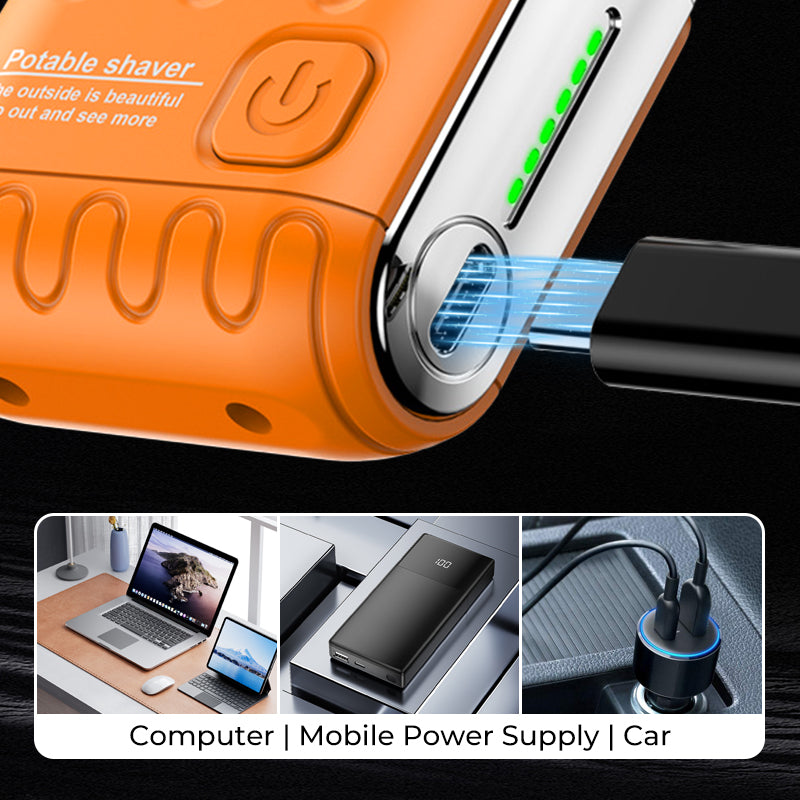 🔥🎉 Winter Hot Sale: 59% OFF! 🎁Portable Rotary Dual Ring Electric Shaver🚀