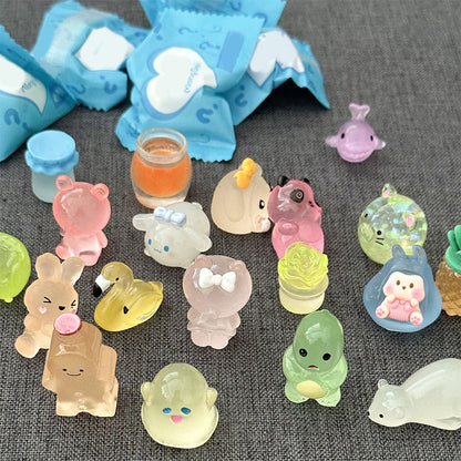 🔥Easter Special: BUY 2 GET 1 FREE!!✨- Blind Bag Luminous Mini Resin Animal Figures (10PCS/Set)