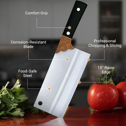 ✨ Forged Carbon Steel Chef's Knife — Sharp, Durable, Rust-Resistant and Versatile for Every Kitchen! ✨