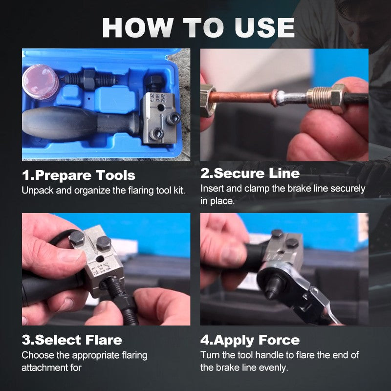 🔧 Universal Automotive Brake Pipe Flaring Tool Kit – Professional Grade, Easy to Use & Durable Construction 🚗