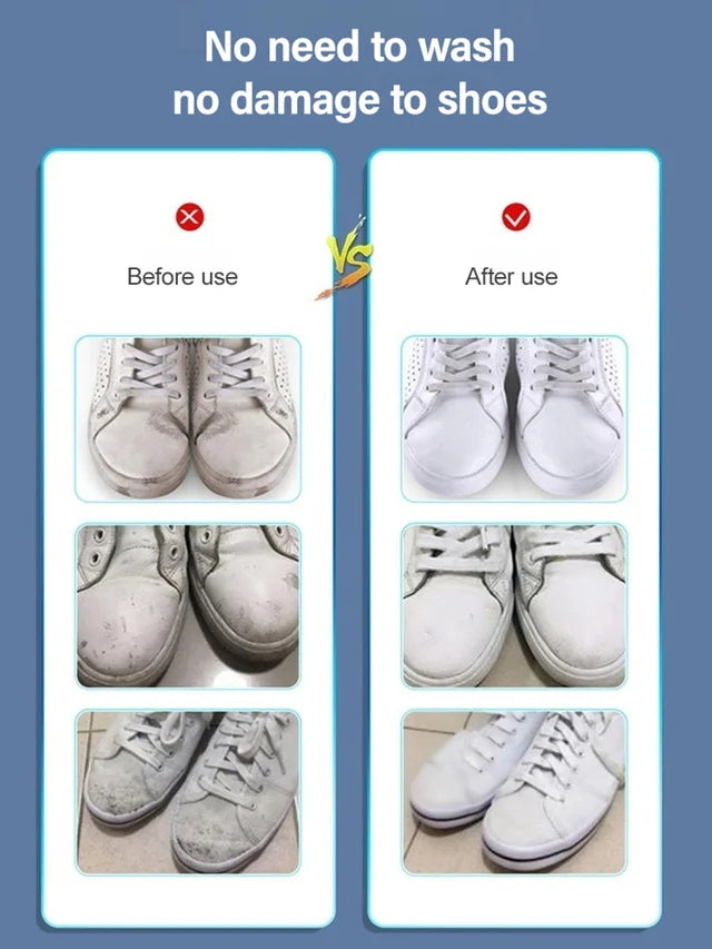 🔥Hot Sale 50% OFF!!⚡50K+ SOLD!💕Water-Free Foam Shoe Cleaner with Shoe Brush and Shoe Cloth