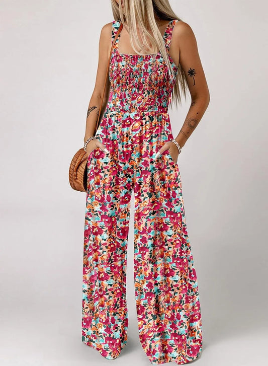 🏖️Summer Hot Sale 50% OFF🌼🎨Women’s Casual Print Sleeveless Overalls Jumpsuits