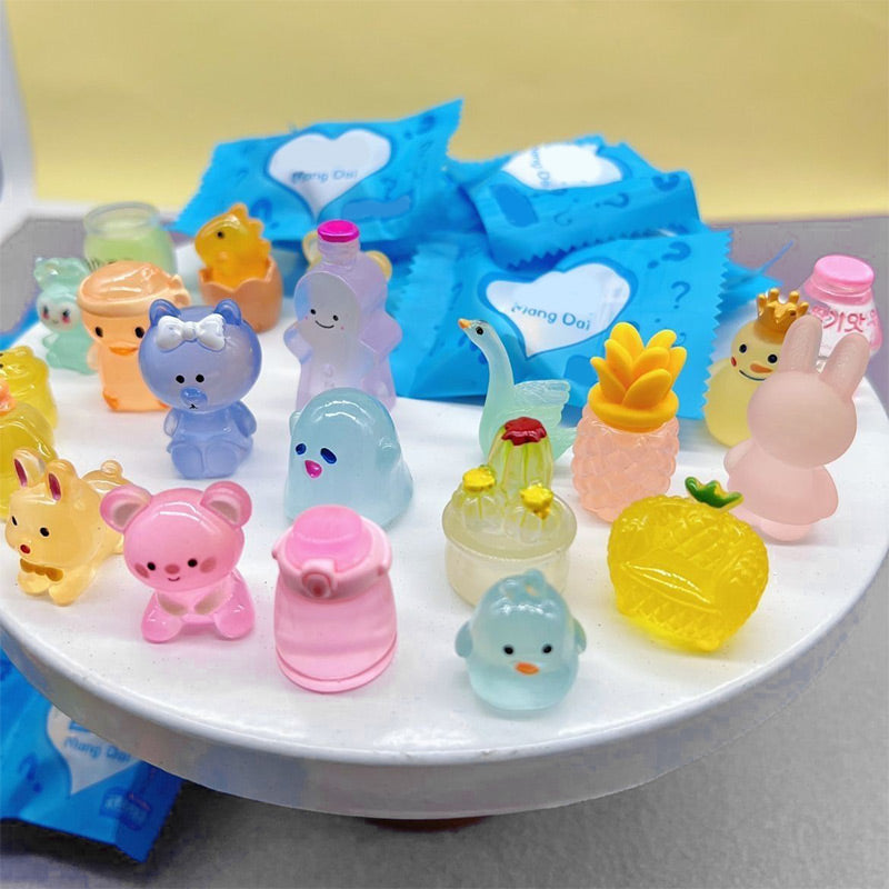 🔥Easter Special: BUY 2 GET 1 FREE!!✨- Blind Bag Luminous Mini Resin Animal Figures (10PCS/Set)