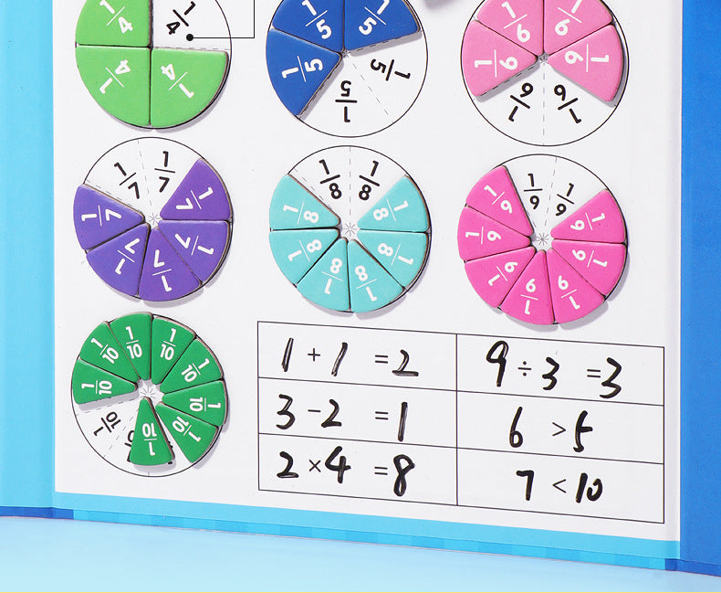 🔥Hot Sale - 50% OFF🏅Montessori Magnetic Book Fraction Puzzle