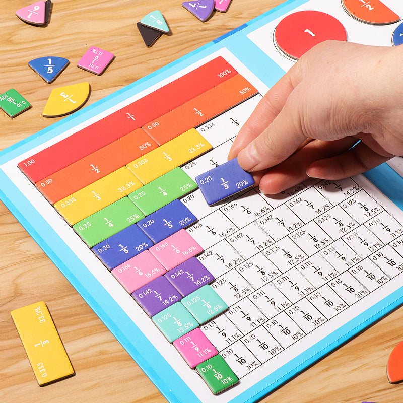 🔥Hot Sale - 50% OFF🏅Montessori Magnetic Book Fraction Puzzle