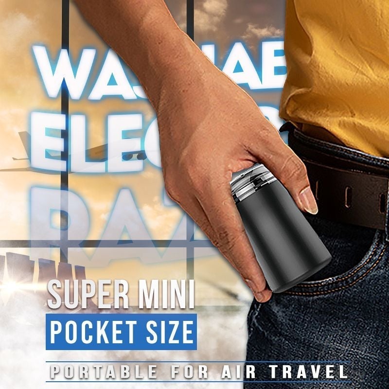 🔥🔥🔥Christmas sale【 Super high discount】——🪒Washable pocket-sized electric shaver