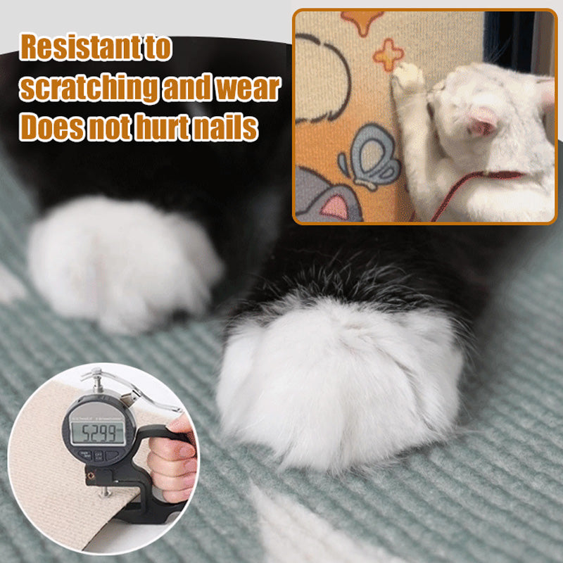Self-Adhesive Cat Scratching Mat with Cartoon Print
