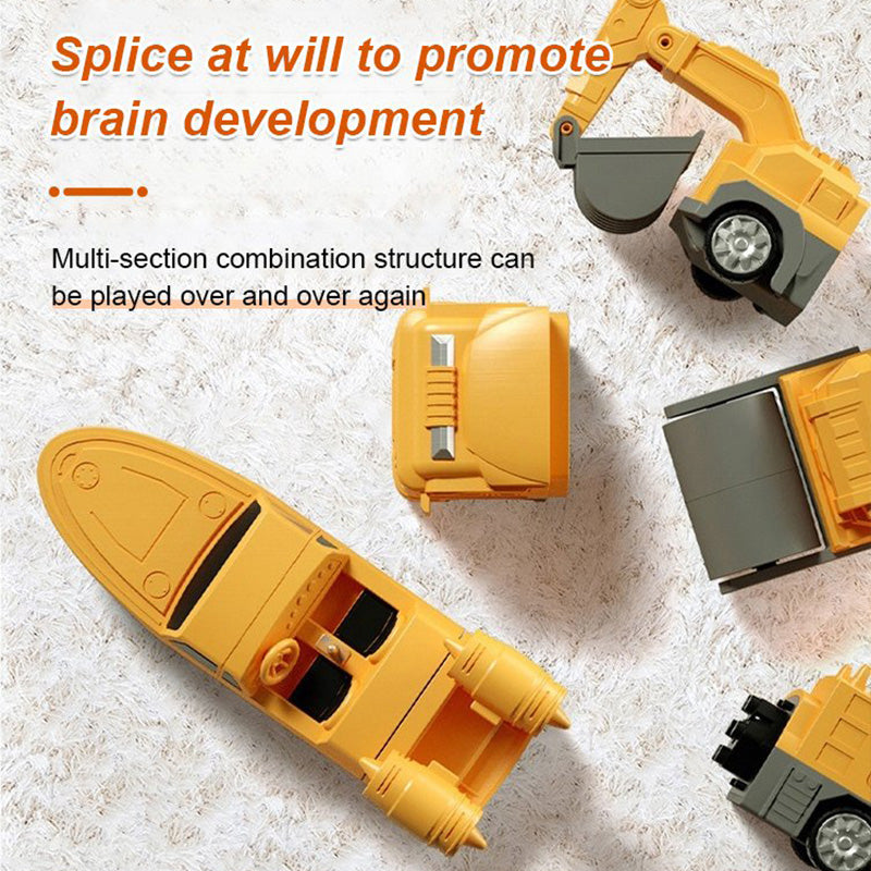 🔥🎁Magnetic Transform Engineering Car Assembled Toys