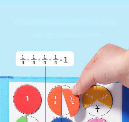 🔥Hot Sale - 50% OFF🏅Montessori Magnetic Book Fraction Puzzle