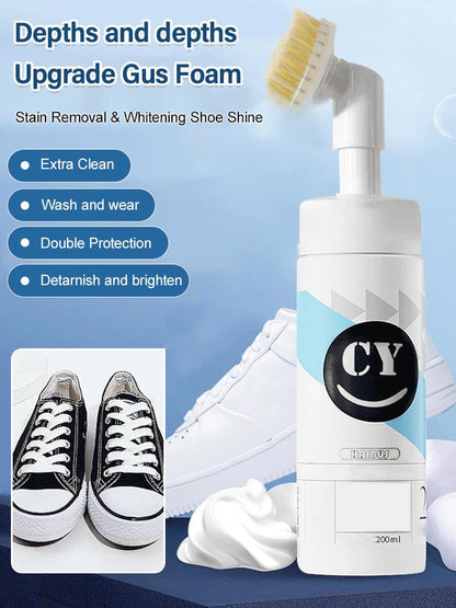 🔥Hot Sale 50% OFF!!⚡50K+ SOLD!💕Water-Free Foam Shoe Cleaner with Shoe Brush and Shoe Cloth