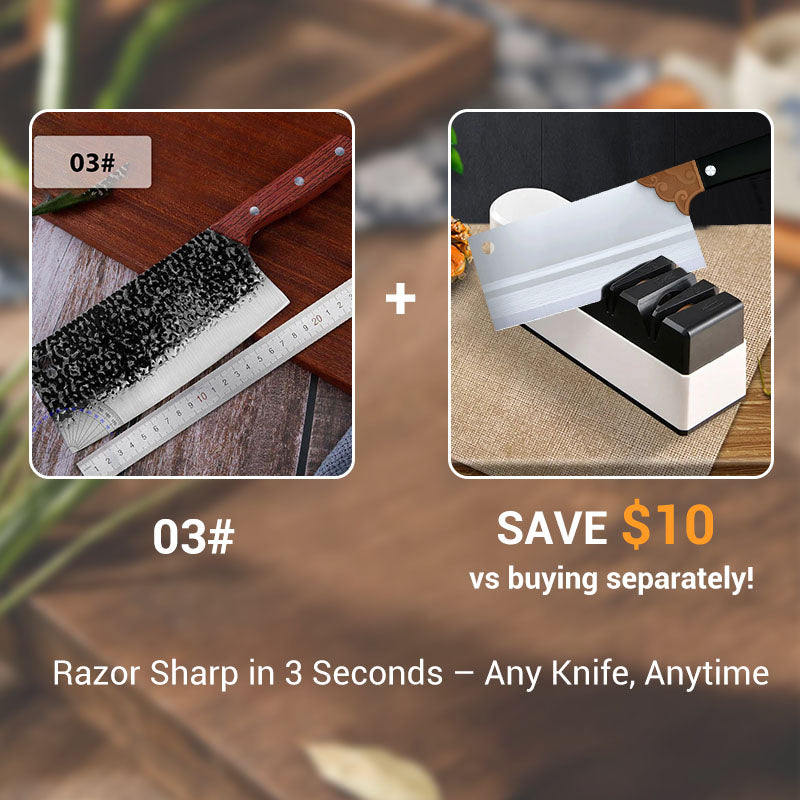 ✨ Forged Carbon Steel Chef's Knife — Sharp, Durable, Rust-Resistant and Versatile for Every Kitchen! ✨