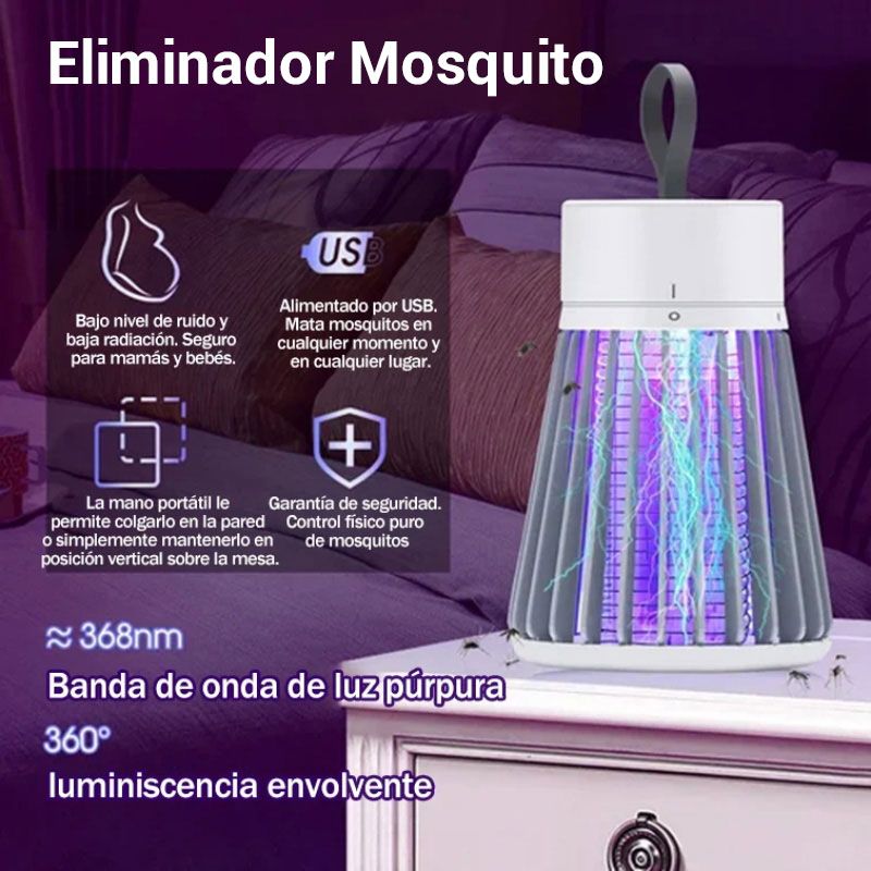 Portable indoor and outdoor insect exterminator - trap for flies and mosquitoes