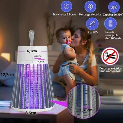 Portable indoor and outdoor insect exterminator - trap for flies and mosquitoes