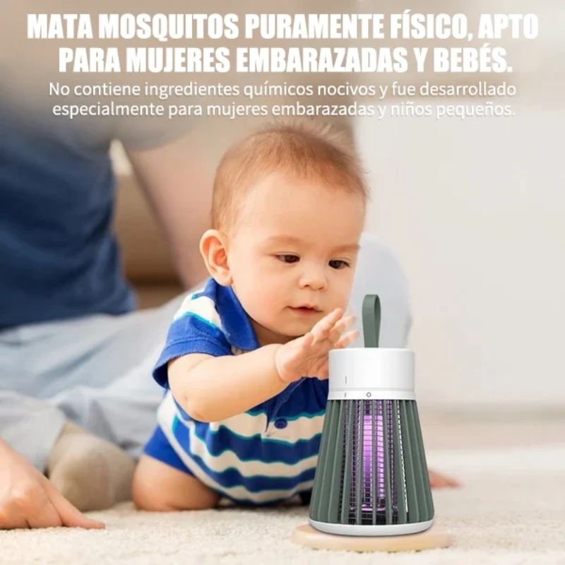 Portable indoor and outdoor insect exterminator - trap for flies and mosquitoes