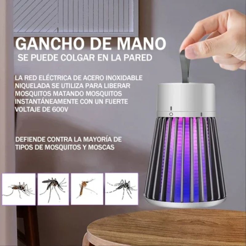 Portable indoor and outdoor insect exterminator - trap for flies and mosquitoes