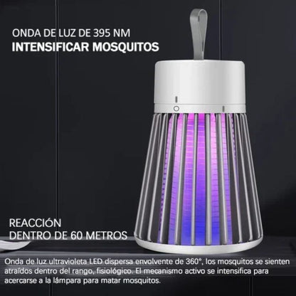 Portable indoor and outdoor insect exterminator - trap for flies and mosquitoes