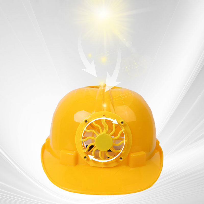 Summer Ventilated Safety Helmet with Solar-Powered Fan