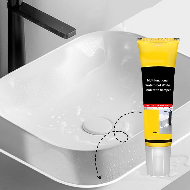 ✨Buy 2 Get 1 Free✨Multifunctional Waterproof White Caulk with Scraper