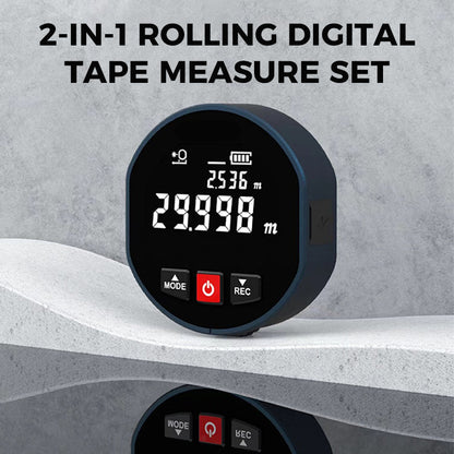 💖2025 Hot Sale💖 2-in-1 Rolling Digital Tape Measure Set