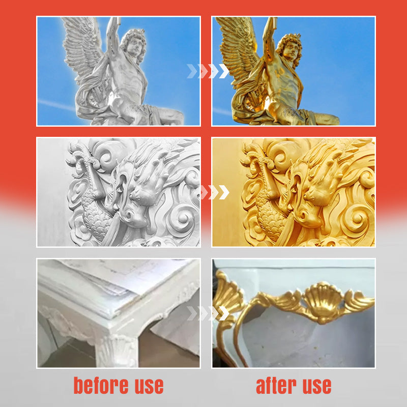 Bright Gold Metal & Wood Water-Based Paint