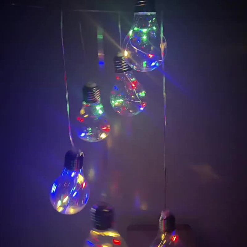 🔥2025 HOT SALE🔥Colorful LED Solar-Powered Light Bulb Wind Chimes