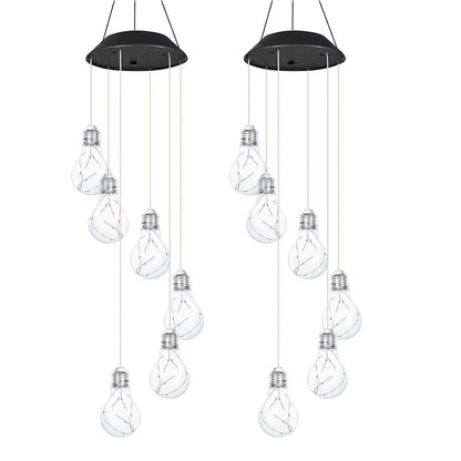 🔥2025 HOT SALE🔥Colorful LED Solar-Powered Light Bulb Wind Chimes