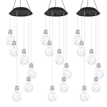 🔥2025 HOT SALE🔥Colorful LED Solar-Powered Light Bulb Wind Chimes