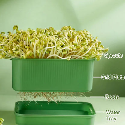 🔥Limited stock available 50% OFF🔥Stackable Bean Sprout Growing Box - Multi-layer Design, Perfect for Home Cultivation, Healthy Green Living!