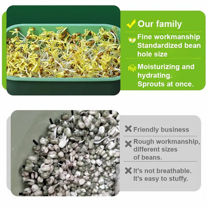 🔥Limited stock available 50% OFF🔥Stackable Bean Sprout Growing Box - Multi-layer Design, Perfect for Home Cultivation, Healthy Green Living!
