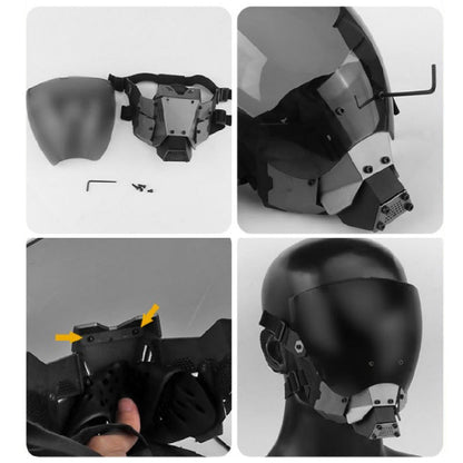 Futuristic Tactical Full Face Cyber Mask